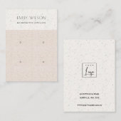 BLUSH PINK KERAMIK TEXTURE 2 EARRING DISPLAY LOGO VISITENKARTE (Vorne/Hinten)