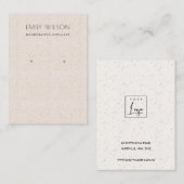 BLUSH PINK KERAMIK TEXTURE EARRING DISPLAY LOGO VISITENKARTE (Vorne/Hinten)