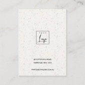 BLUSH PINK KERAMIK TEXTURE NECKLACE DISPLAY LOGO VISITENKARTE (Rückseite)