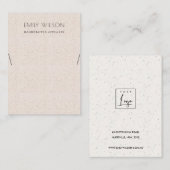 BLUSH PINK KERAMIK TEXTURE NECKLACE DISPLAY LOGO VISITENKARTE (Vorne/Hinten)