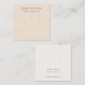 Blush Pink Keramik Texturstruktur Ohrring Display Quadratische Visitenkarte (Vorne/Hinten)
