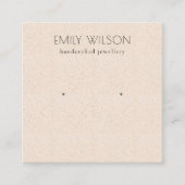 Blush Pink Keramik Texturstruktur Ohrring Display Quadratische Visitenkarte (Vorderseite)