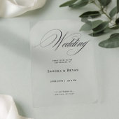 Blush Pink Klassische Kalligrafie Elegante Hochzei Einladung