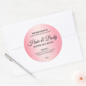 Blush Pink Kosmetiktücher, Beauty Body Butter Etik Runder Aufkleber (Umschlag)