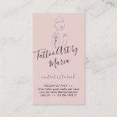 Blush Pink kümmern sich um die Nachsorge in der Ne Visitenkarte (Vorderseite)
