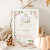 Blush Pink Kürbis Spate night diapers game Poster