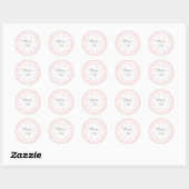 Blush Pink Lace Doily Danke Stickers (Blatt)