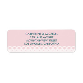 Blush Pink Lace Pattern Elegante klassische Hochze