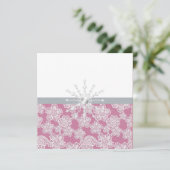 Blush Pink Lace Wedding Einladung (Stehend Vorderseite)