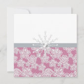 Blush Pink Lace Wedding Einladung (Vorderseite)