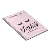 Blush Pink Lashes Notizblock (Rechte Seite)