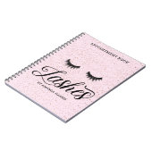Blush Pink Lashes Notizblock (Linke Seite)