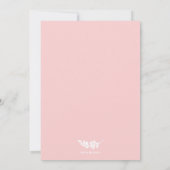 Blush Pink Laurel Wreath Foto Taufe Einladung (Rückseite)