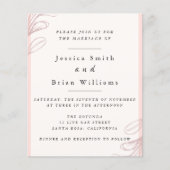 Blush Pink Leaf Wedding Flyer (Vorne)