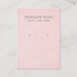 Blush Pink Leather Look Juweliervorführung Visitenkarte