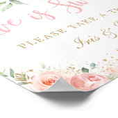 Blush Pink Liebe ist eine süße Leckerei Hochzeit Poster (Ecke)
