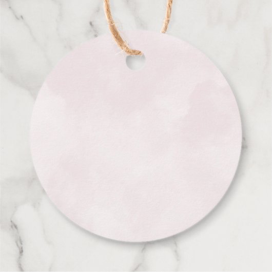 Blush Pink Liebe ist süße Hochzeitssonne Geschenkanhänger (Rückseite)