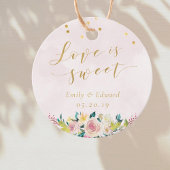Blush Pink Liebe ist süße Hochzeitssonne Geschenkanhänger