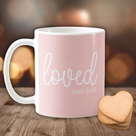 Blush Pink Liebe Zitat minimalistisch Kaffeetasse