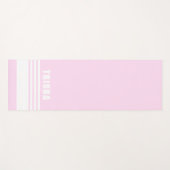blush pink light modern preppy classic stripes yogamatte (Vorderseite (Horizontal))