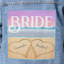 Blush Pink Lila Beach Wedding 2 Heart Bride Jeansjacke