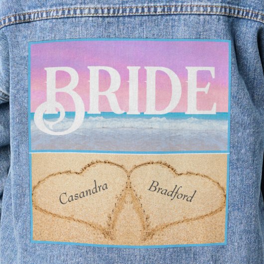 Blush Pink Lila Beach Wedding 2 Heart Bride Jeansjacke