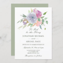 Blush Pink Lila Einfache Christliche Hochzeit mit 