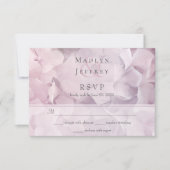Blush Pink Lila Hydrangea Bloral Wedding RSVP (Vorderseite)