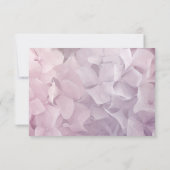 Blush Pink Lila Hydrangea Bloral Wedding RSVP Karte (Rückseite)