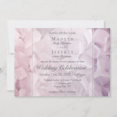 Blush Pink Lila Hydrangea Garden Wedding Einladung (Vorderseite)
