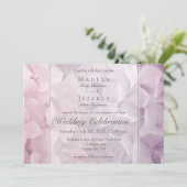 Blush Pink Lila Hydrangea Garden Wedding Einladung (Stehend Vorderseite)