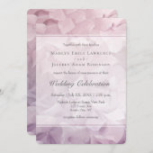 Blush Pink Lila Hydrangea Sommerblumenhochzeit Einladung (Vorne/Hinten)