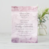 Blush Pink Lila Hydrangea Sommerhochzeit Einladung (Stehend Vorderseite)