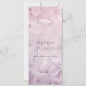 Blush Pink Lila Hydrangea Summer Garden Wedding Einladung (Rückseite)