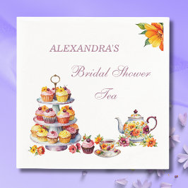 Blush Pink Lilac Blumenkohl Tee Party Brautparty Serviette