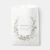 Blush Pink Lilac Wildblume Wreath Brautparty Geschenktütchen (Vorderseite)