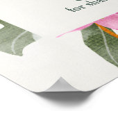 Blush Pink Lily Arched Floral Wedding Welcome Poster (Ecke)