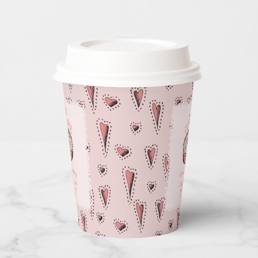 Blush Pink Little Süsse Pie Fall Baby Dusche Pappbecher (Links)