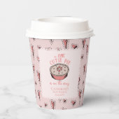 Blush Pink Little Süsse Pie Fall Baby Dusche Pappbecher (Rückseite)