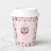 Blush Pink Little Süsse Pie Fall Baby Dusche Pappbecher (Vorderseite)