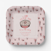 Blush Pink Little Süsse Pie Fall Baby Dusche Pappteller (Vorderseite)