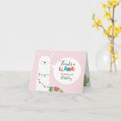 Blush Pink Llama Cactus Foto Vielen Dank Karte (Gelbe Blume)