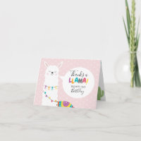 Blush Pink Llama Cactus Foto Vielen Dank