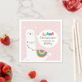 Blush Pink Llama Fun Paper Serviette (Beispiel)
