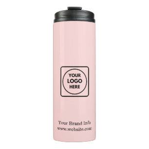 Blush Pink Logo   Minimal Moderne Unternehmensmark Thermosbecher