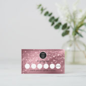 Blush-Pink-Logo Moderne Belohnung für Unternehmen Treuekarte (Stehend Vorderseite)