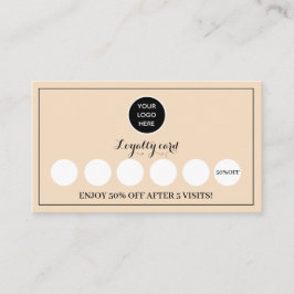 Blush-Pink-Logo Moderne Belohnung für Unternehmen Treuekarte