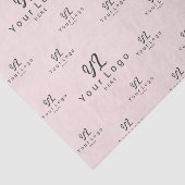 Blush-Pink-Logo-Muster für Markenverpackung Seidenpapier (Ausschnitt)