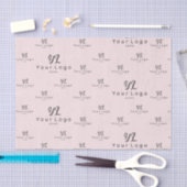 Blush-Pink-Logo-Muster für Markenverpackung Seidenpapier (Handwerk)