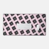 Blush-Pink-Logo-Muster Schreibtischunterlage (Tastatur & Maus)